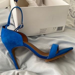Reiss Suede heels in Electric Blue.